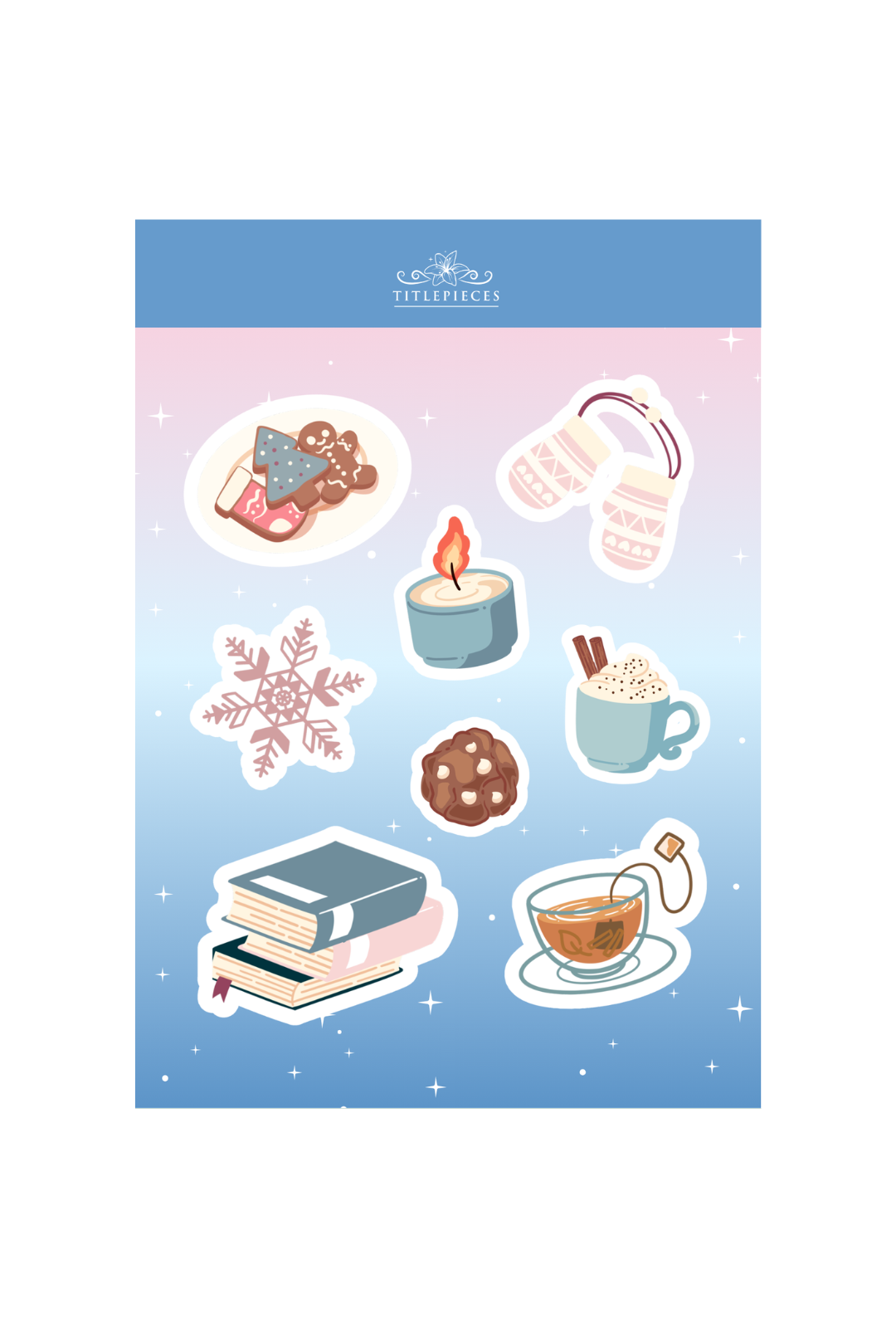 Bookish Winter Sticker Sheet