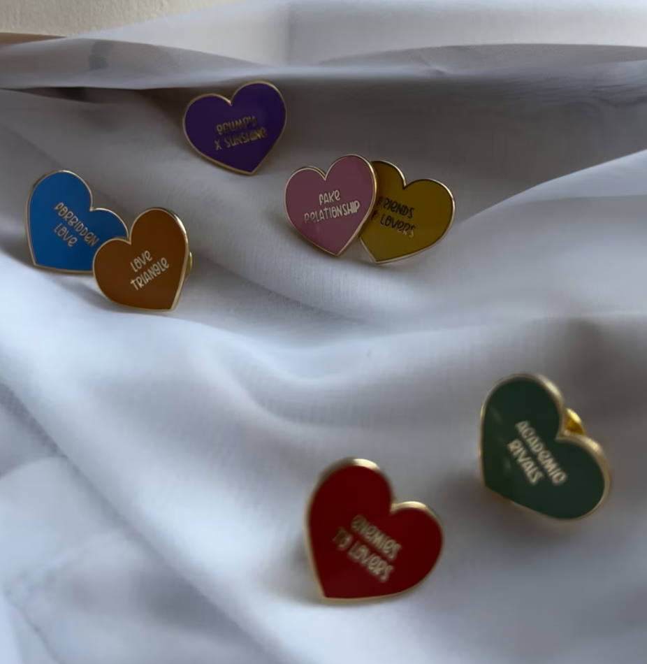 STAR-CROSSED LOVERS Romance Trope Mini Enamel Pin