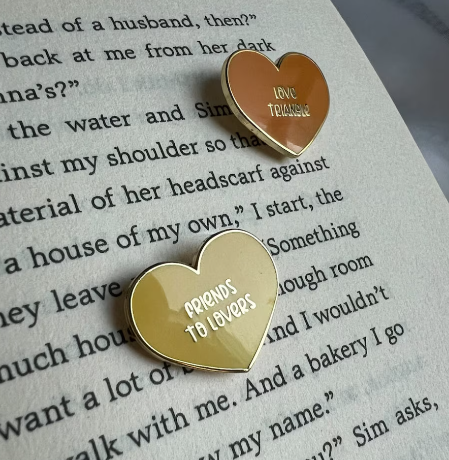 FAKE RELATIONSHIP Romance Trope Mini Enamel Pin