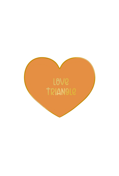 LOVE TRIANGLE Romance Trope Mini Enamel Pin