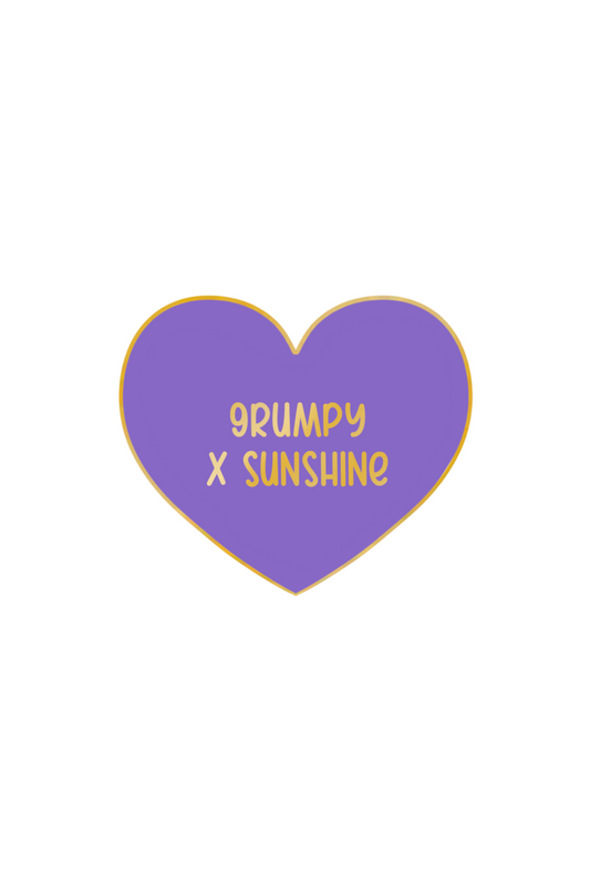 GRUMPY X SUNSHINE Romance Trope Mini Enamel Pin