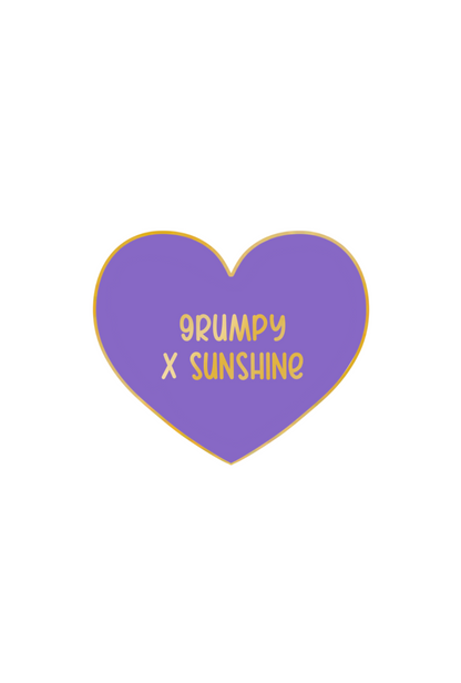 GRUMPY X SUNSHINE Romance Trope Mini Enamel Pin