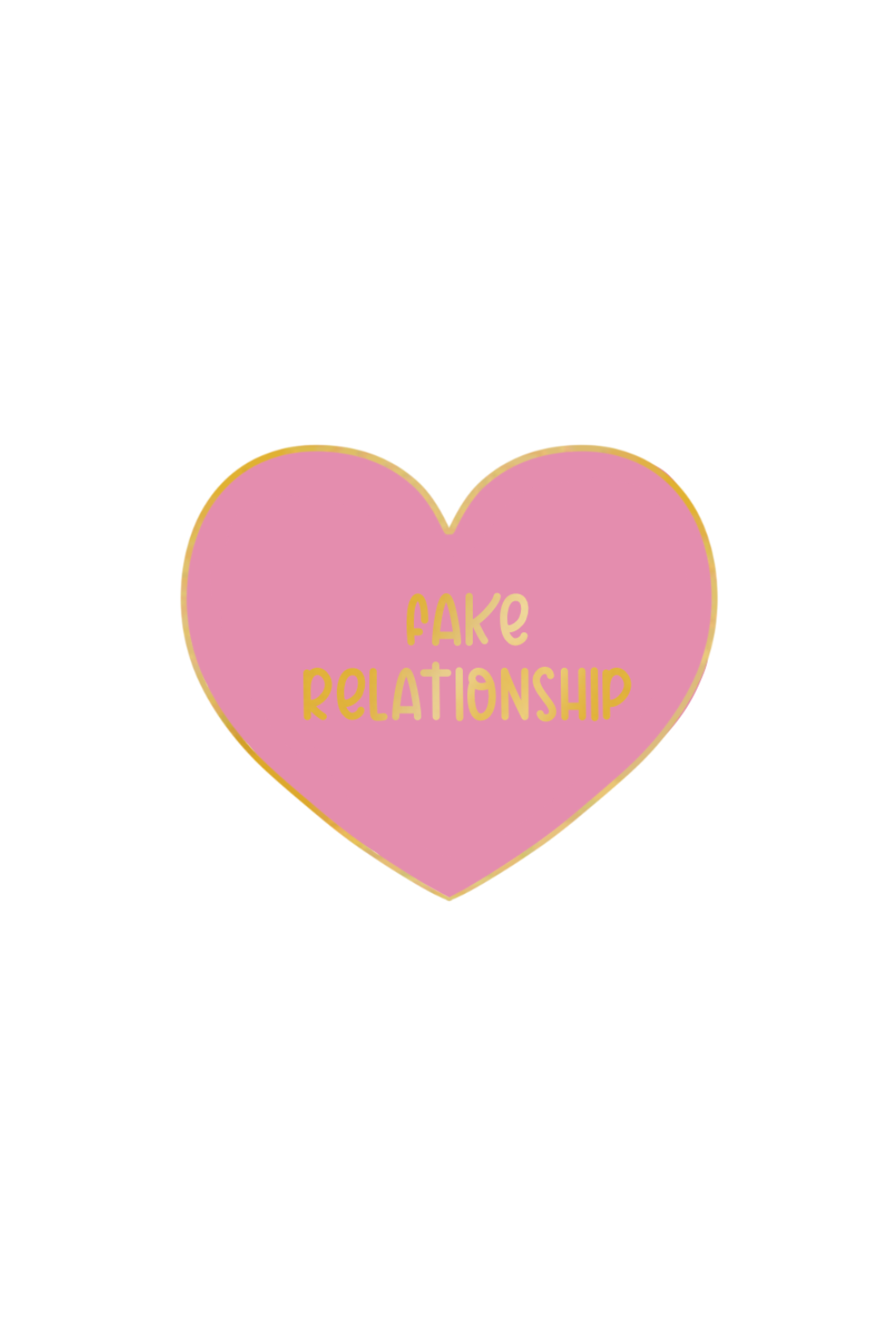 FAKE RELATIONSHIP Romance Trope Mini Enamel Pin