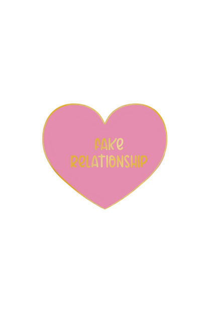 FAKE RELATIONSHIP Romance Trope Mini Enamel Pin