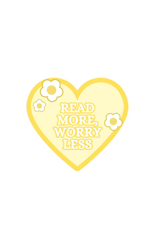 READ MORE, WORRY LESS Large Sticker