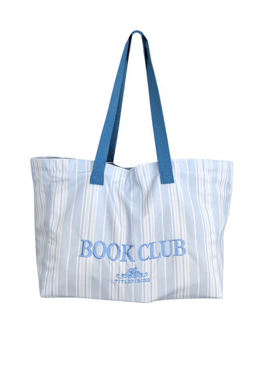 Book Club Large Tote Bag Blue