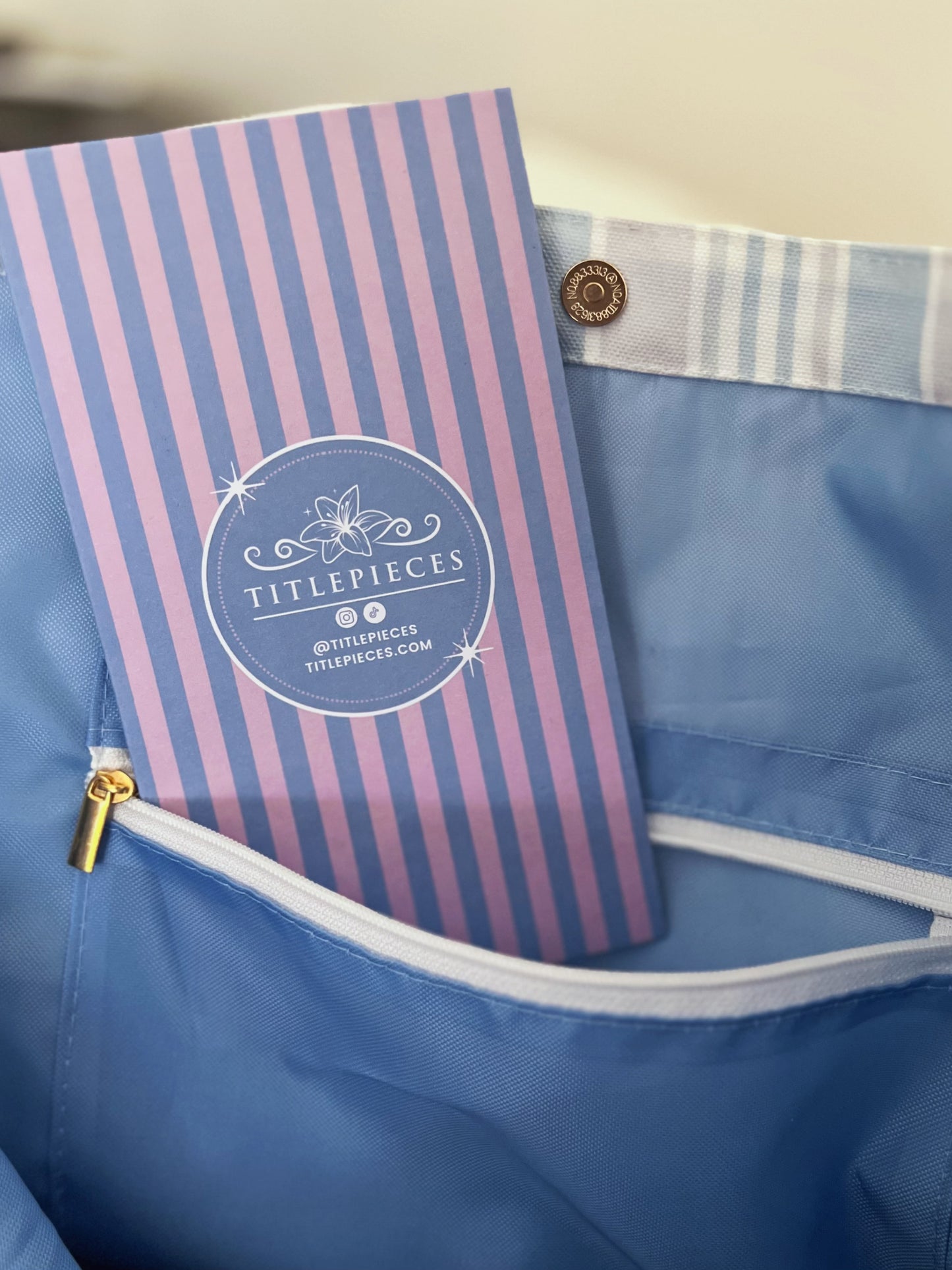 Book Club Large Tote Bag Blue